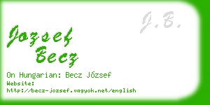 jozsef becz business card