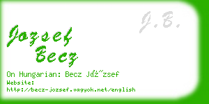 jozsef becz business card